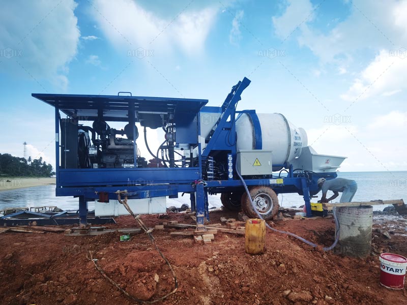 Concrete Pump with Mixer